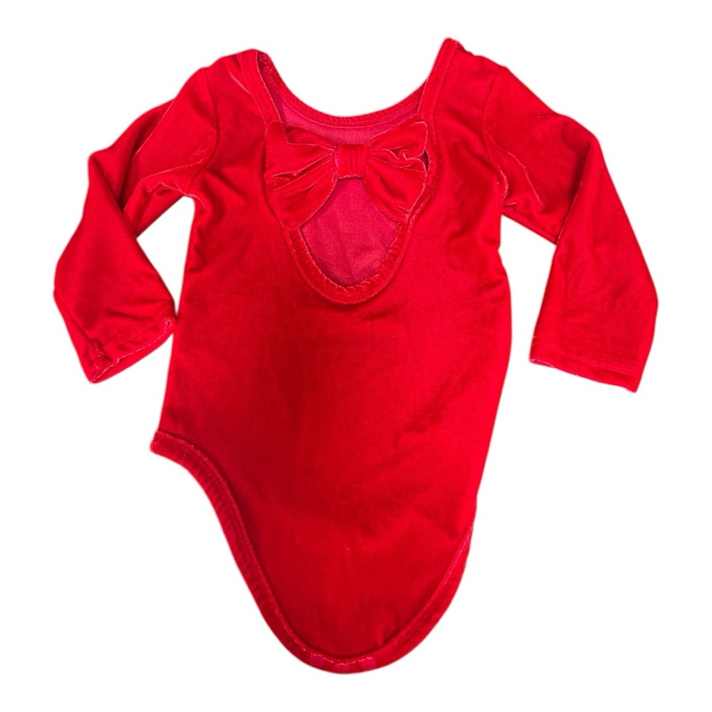 Red Long Sleeve Kids One Piece